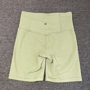 Athleta Ultra High-Rise Elation 7" Shorts Women's Small Green Yoga Running